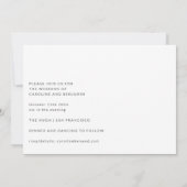 Minimalistisches modernes, horizontales Foto Trend Einladung (Rückseite)