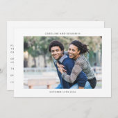 Minimalistisches modernes, horizontales Foto Trend Einladung (Vorne/Hinten)