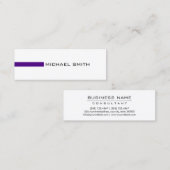 Minimalistisches modernes Indidigo Beruflich Mini Visitenkarte (Vorne/Hinten)