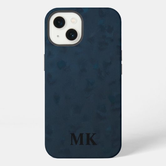 Minimalistisches modernes Initial-Monogramm iPhone Hülle (Rückseite)