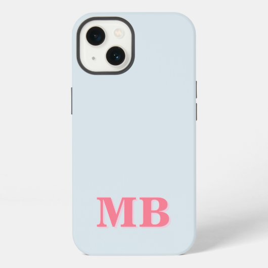 Minimalistisches Modernes Initial-Monogramm iPhone Hülle (Rückseite)