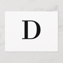 Minimalistisches modernes Initialbuchstaben-Design Postkarte