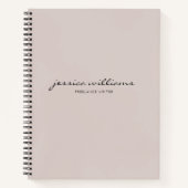 Minimalistisches, modernes Kalligraphie-Notebook Notizblock (Vorderseite)