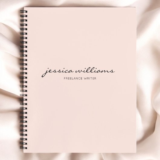 Minimalistisches, modernes Kalligraphie-Notebook Notizblock