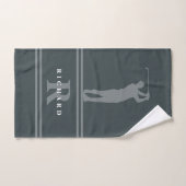 Minimalistisches modernes klassisches monogrammier handtuch (Handtuch)