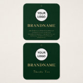 Minimalistisches modernes Kleideranhänger-Label (Vorne & Hinten)