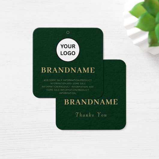 Minimalistisches modernes Kleideranhänger-Label (Schreibtisch)