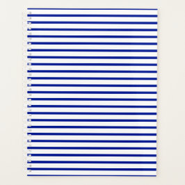 Minimalistisches, modernes Kobalt-Blau-Streifen-Mu Planer