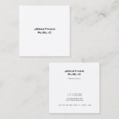 Minimalistisches modernes kreatives Design Berufli Quadratische Visitenkarte (Vorne/Hinten)