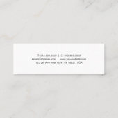 Minimalistisches modernes kreatives sauberes mini visitenkarte (Rückseite)