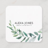Minimalistisches modernes Landschaftsgärtendesign Quadratische Visitenkarte (Vorderseite)