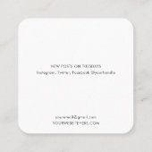 Minimalistisches modernes Landschaftsgärtendesign Quadratische Visitenkarte (Rückseite)