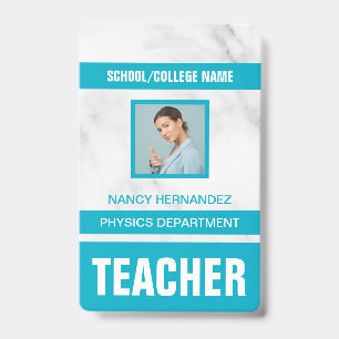 Minimalistisches Modernes Lehrer-ID-Karten-Abzeich Ausweis