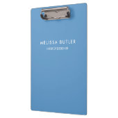 Minimalistisches, modernes Lichtblau Klemmbrett (Links)