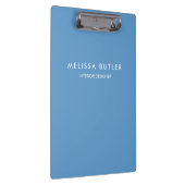 Minimalistisches, modernes Lichtblau Klemmbrett (Rechts)