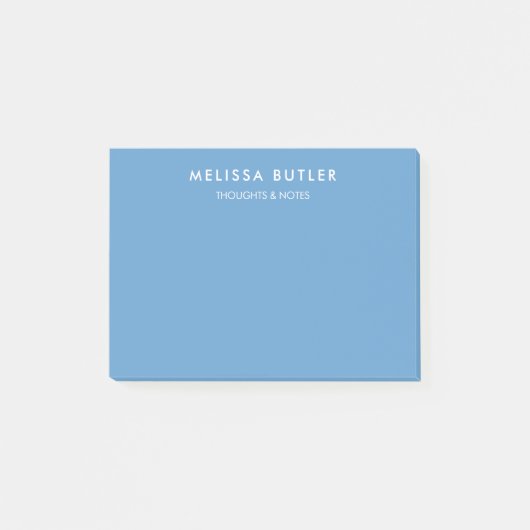 Minimalistisches, modernes Lichtblau Post-it Klebezettel (Vorderseite)