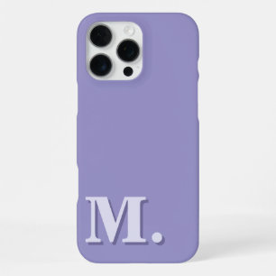 Minimalistisches modernes lila Monogramm-Initial iPhone 16 Pro Max Hülle
