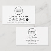 Minimalistisches modernes Logo 6 Prämie Treuekarte (Vorne/Hinten)