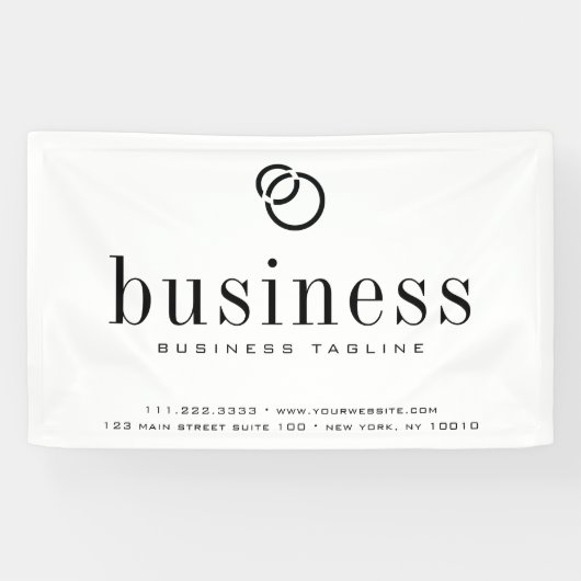 Minimalistisches, modernes Logo mit eleganten Firm Banner (Horizontal)