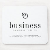 Minimalistisches, modernes Logo mit eleganten Firm Mousepad (Vorne)
