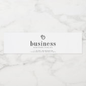 Minimalistisches, modernes Logo mit eleganten Firm Wasserflaschenetikett (Einzelnes Label)