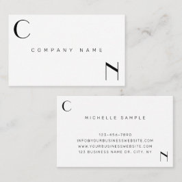 Minimalistisches modernes, luxuriöses Front-und Ba Visitenkarte