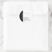 Minimalistisches, modernes Luxustypokennzeichen Runder Aufkleber (Tasche)