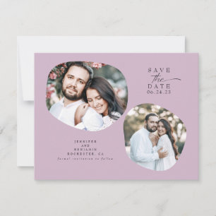 Minimalistisches modernes Mauve--Foto Save The Date