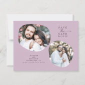 Minimalistisches modernes Mauve-Save the Date-Foto Save The Date (Vorderseite)