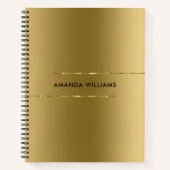 Minimalistisches modernes Metallgoldendesign Notizblock (Vorderseite)