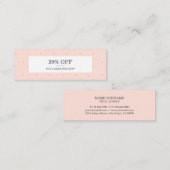 Minimalistisches modernes + mini visitenkarte (Vorne/Hinten)