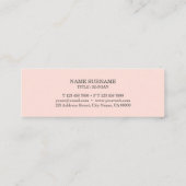 Minimalistisches modernes + mini visitenkarte (Rückseite)