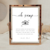 Minimalistisches, modernes Modell für Hochzeitskam Poster