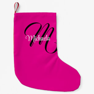 Minimalistisches modernes Monogramm Anfangsname Ho Kleiner Weihnachtsstrumpf
