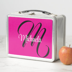 Minimalistisches modernes Monogramm Anfangsname Ho Metall Brotdose