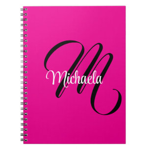 Minimalistisches modernes Monogramm Anfangsname Ho Notizblock
