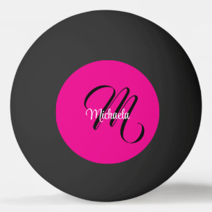 Minimalistisches modernes Monogramm Anfangsname Ho Tischtennisball