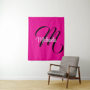Minimalistisches modernes Monogramm Anfangsname Ho Wandteppich