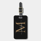 Minimalistisches modernes Monogramm-Elegant Gepäckanhänger (Vorderseite vertikal)