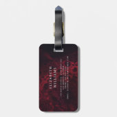 Minimalistisches, modernes Monogramm Elegantes Blu Gepäckanhänger (Rückseite vertikal)