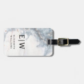 Minimalistisches modernes Monogramm-Elegantes Must Gepäckanhänger (Vorderseite horizontal)