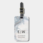 Minimalistisches modernes Monogramm-Elegantes Must Gepäckanhänger (Vorderseite vertikal)