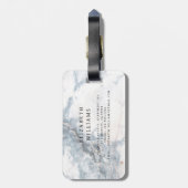 Minimalistisches modernes Monogramm-Elegantes Must Gepäckanhänger (Rückseite vertikal)