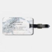 Minimalistisches modernes Monogramm-Elegantes Must Gepäckanhänger (Rückseite horizontal)