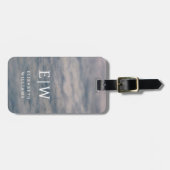 Minimalistisches modernes Monogramm-Elegantes Must Gepäckanhänger (Vorderseite horizontal)
