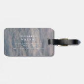 Minimalistisches modernes Monogramm-Elegantes Must Gepäckanhänger (Rückseite horizontal)