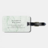 Minimalistisches modernes Monogramm-Elegantes Must Gepäckanhänger (Rückseite horizontal)