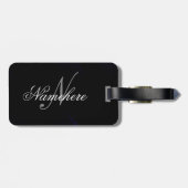 Minimalistisches modernes Monogramm-Elegantes Must Gepäckanhänger (Rückseite horizontal)