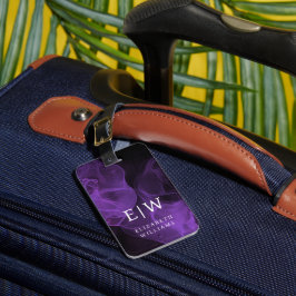 Minimalistisches modernes Monogramm-Elegantes Must Gepäckanhänger