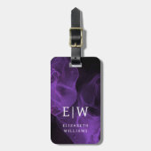 Minimalistisches modernes Monogramm-Elegantes Must Gepäckanhänger (Vorderseite vertikal)